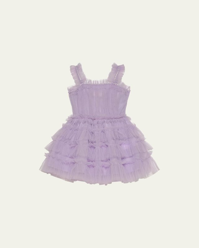 Girl's Lola Embellished Tulle Dress, Size 3M-24